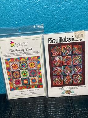 2 Quilt Patterns: Linderella’s The Beauty Bunch and Pie in the Sky Bouillabaisse